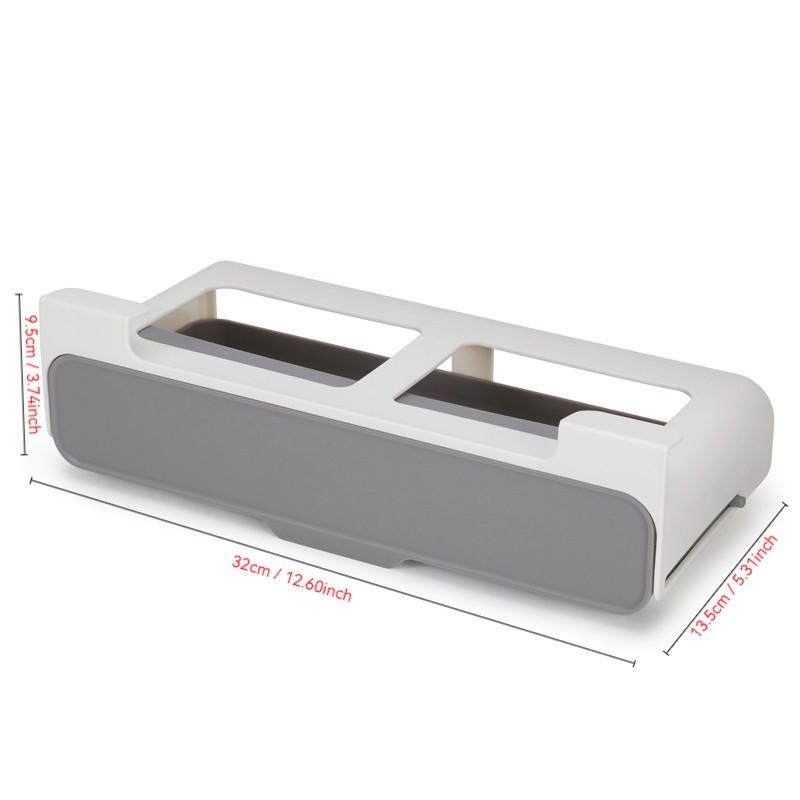 Organizer na przyprawy pod półkę, Przechowywanie przypraw w szufladzie do szafki kuchennej, Pomieści do 6 standardowych słoiczków z przyprawami, Łatwa instalacja