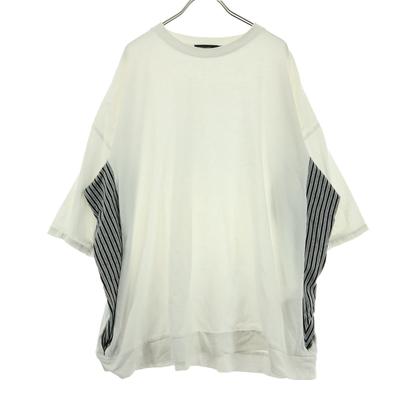 Niko And... Short Sleeve Round Neck Cut M White Fabric Switching Men's Used