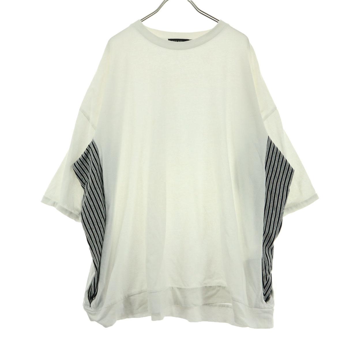 

niko and... Короткий рукав Круглый вырез Разрез M белый Переключение ткани Мужской Б/у