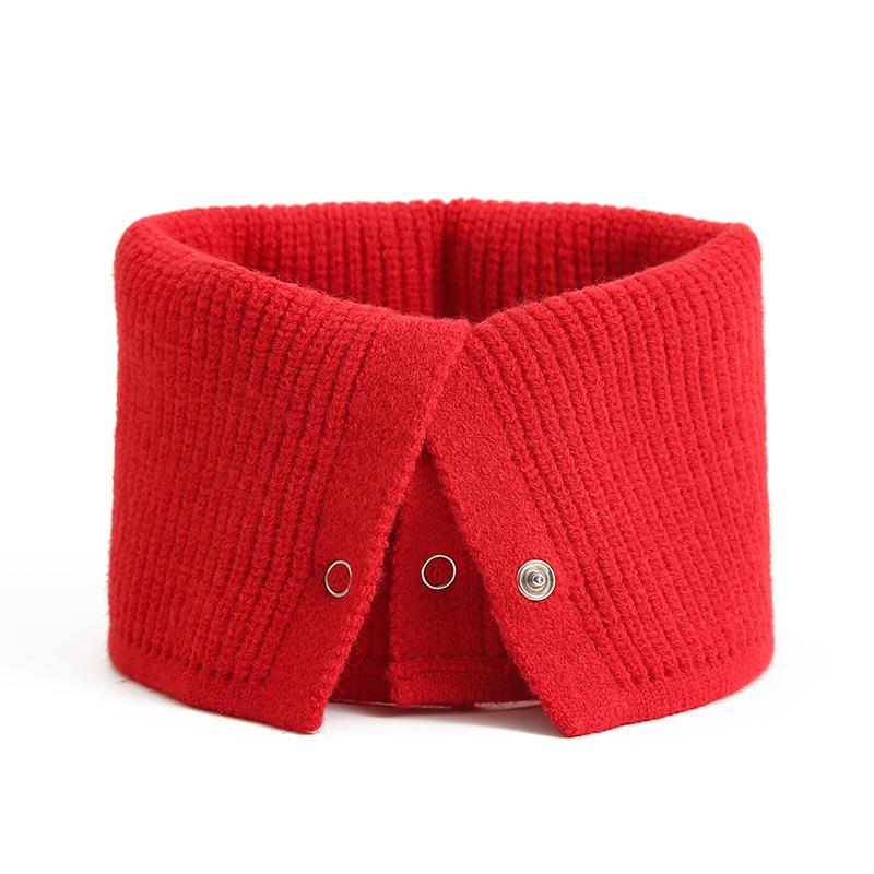 Korean Solid Knitted Warm Ring Scarf Unisex High Neck Fashion Neckerchief Children Wind Protection For Kids Spring Autumn Winter