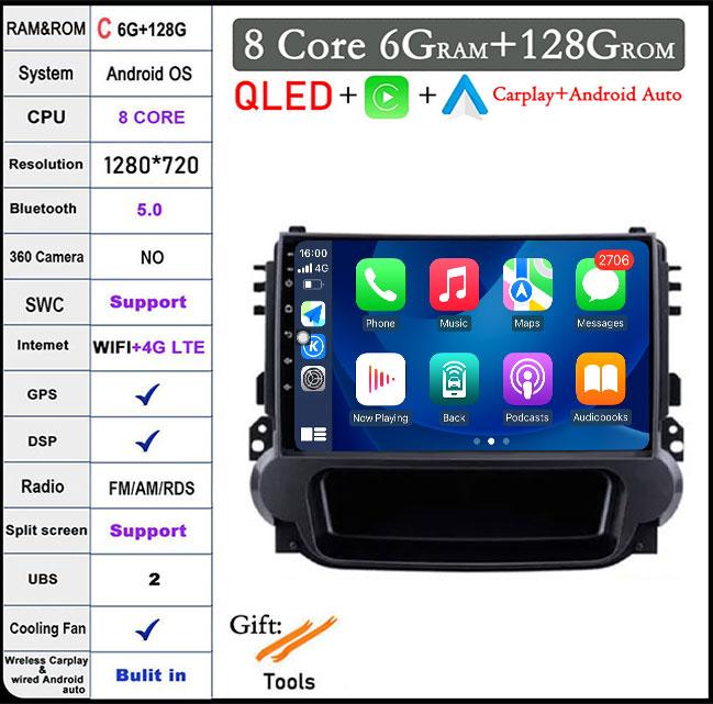 9''  For Chevrolet Malibu 2012-2015 Android 14 Car Radio Stereo Multimedia Auto Radio Video DSP Player Navigation GPS