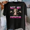 It's Not My Problem "Fashion Plus Funny Monkey Print T-shirt for Men and Women, Summer Casual T-shirt Top