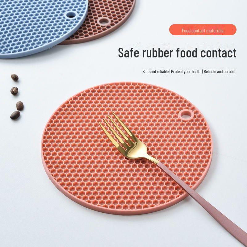Silicone Honeycomb Insulation Pad - Round Placemat and Pot Mat
