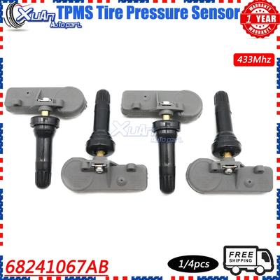 XUAN TPMS Tire Pressure Sensor 68241067AB For Chrysler 300 Dodge Ram Charger Durango Jeep Grand Cherokee 2010- 433Mhz