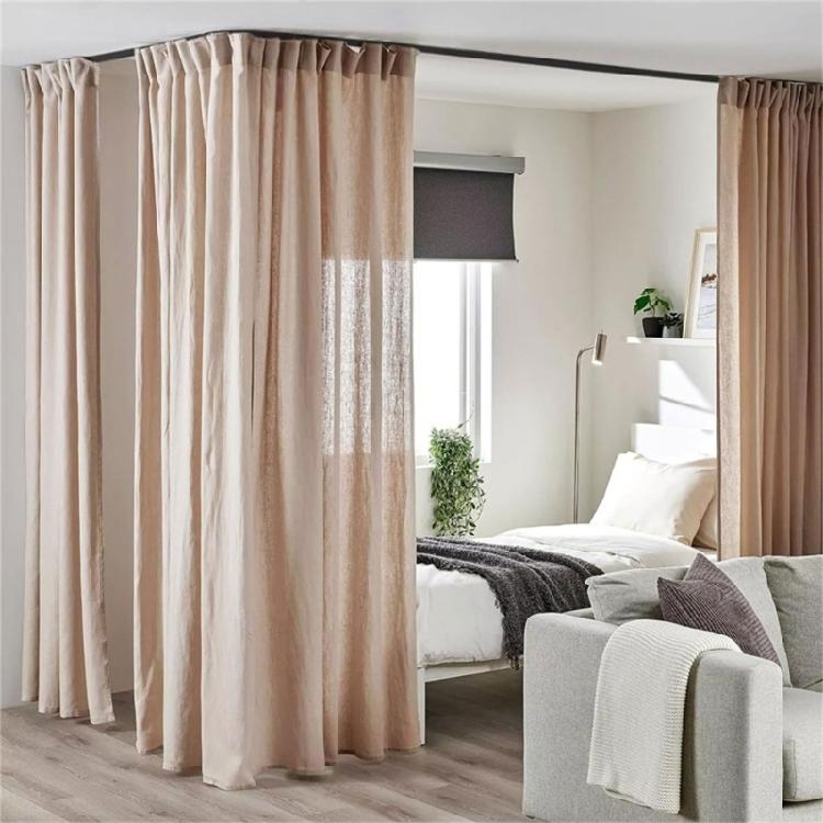 5 Meter Curtain Track with Fittings for Flexible Window Dressings and Space Division Ceiling Rails with Rollers Brackets
