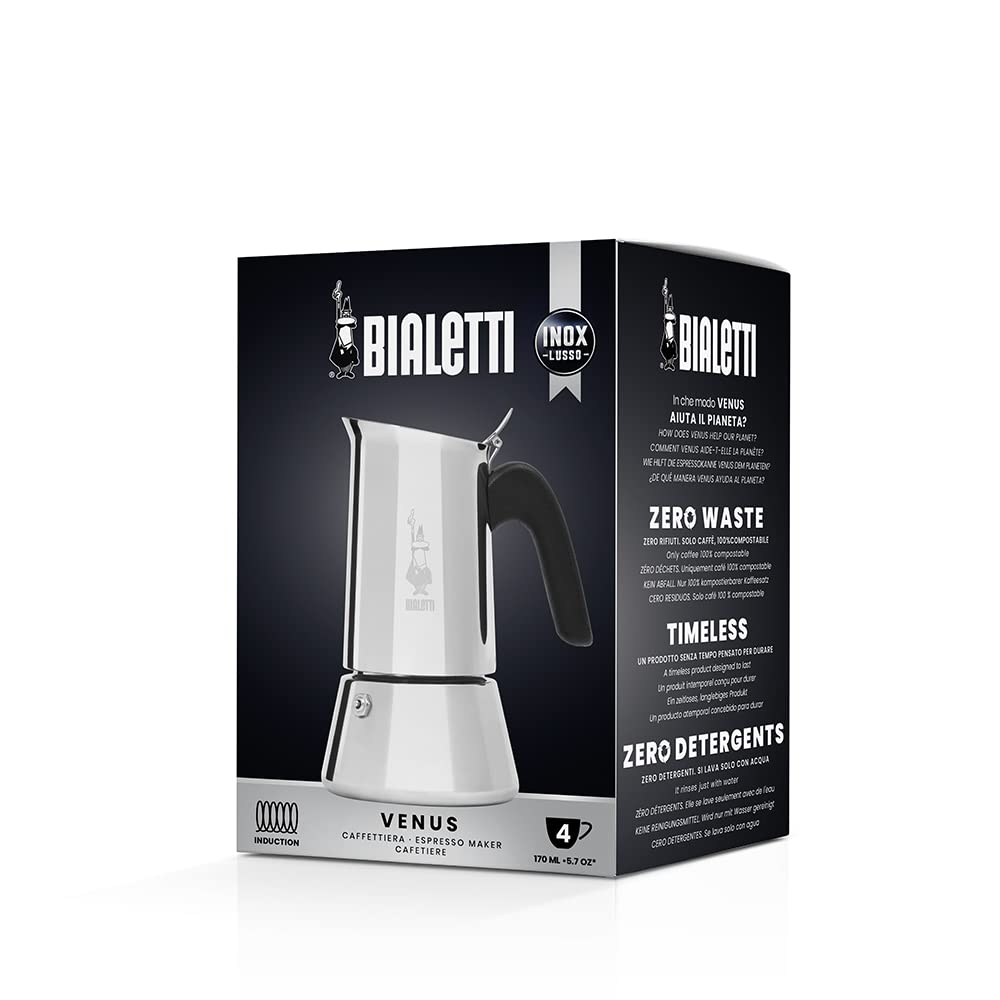 BIALETTI Venus Espresso Coffee Model 0007254 4-Cup Maker, Stovetop, Machine,