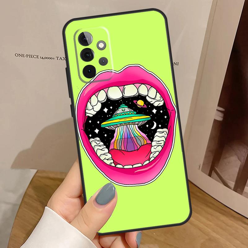 Aesthetics Cartoon Alien Space Case For Samsung Galaxy A56 A36 A16 A06 A13 A33 A53 A52 A32 A12 A54 A34 A14 A35 A55 A17 A15