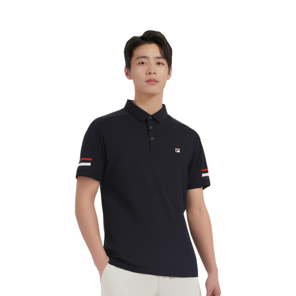 Fila Tennis Simple Casual Sports Comfortable Knitted Short Sleeve Grand Slam Polo Shirt Men Tops Royal-Blue A11M533138F-NV