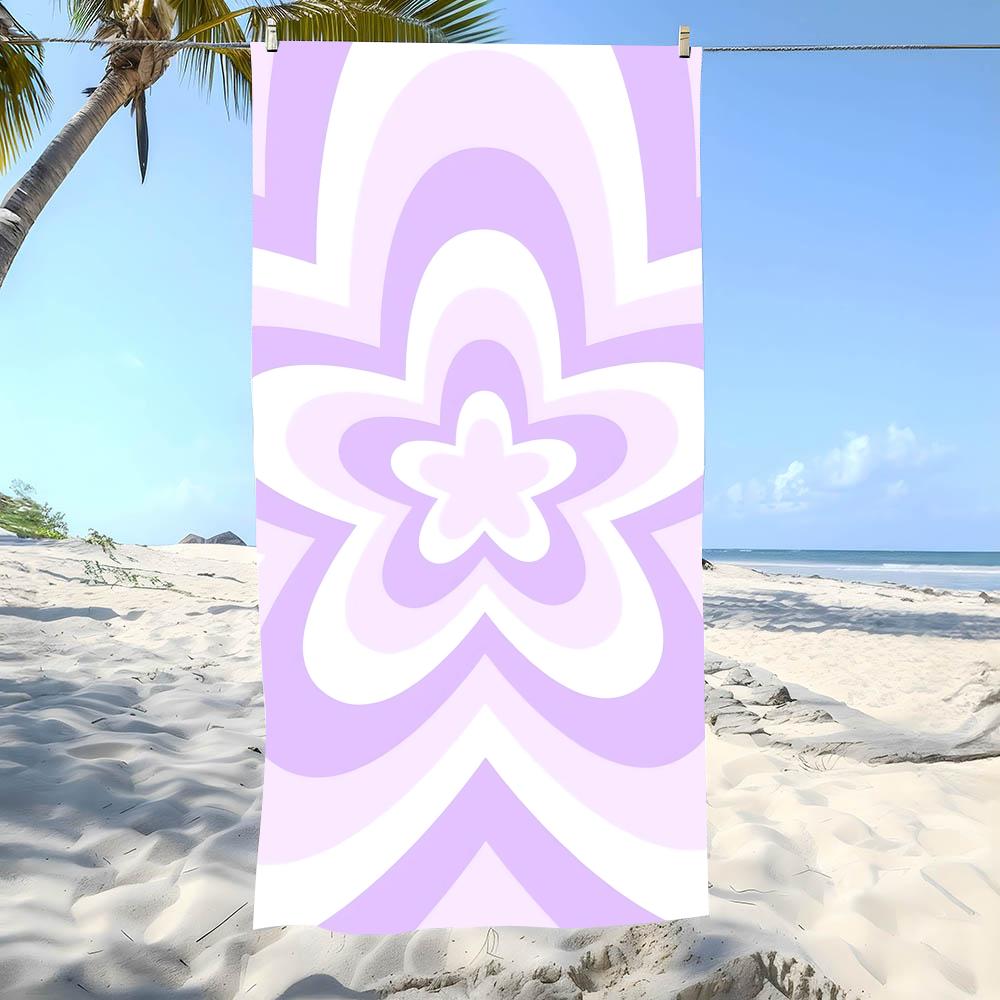 Macaron Sweet Wave Towel Beach Towel Oversized Super Absorbent Soft Swim Beachtowels For Men, Women