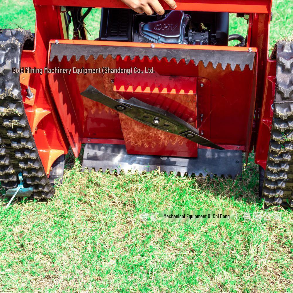 Hybrid Remote Control Lawn Mower HT550: Oil-Electric Self-Propelled Grass Shredder and Orchard Weeder