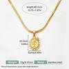 18K Gold Stainless Steel Flower Pendant Necklace - Fashionable Women's Collarbone Chain