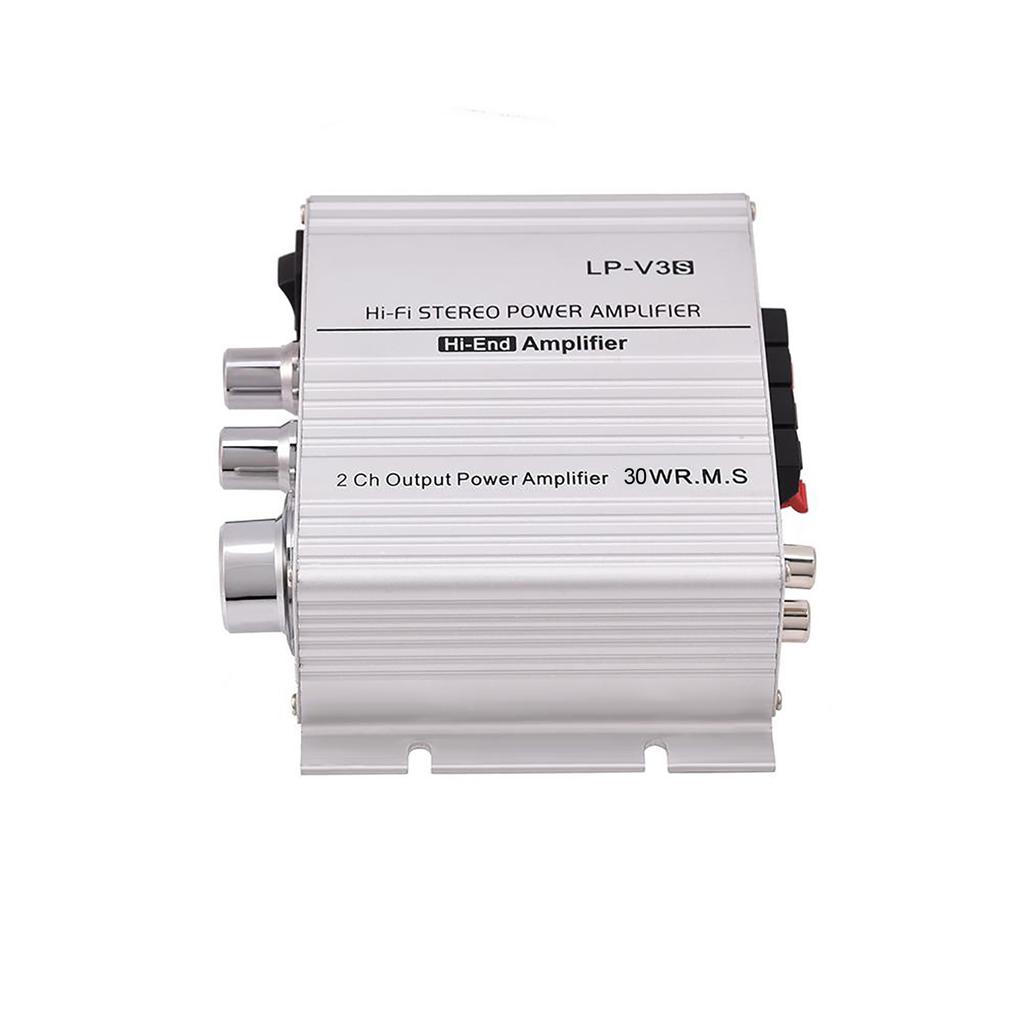 2 Channel HiFi Stereo Auto Car   Power Amplifier Digital Amp Silver