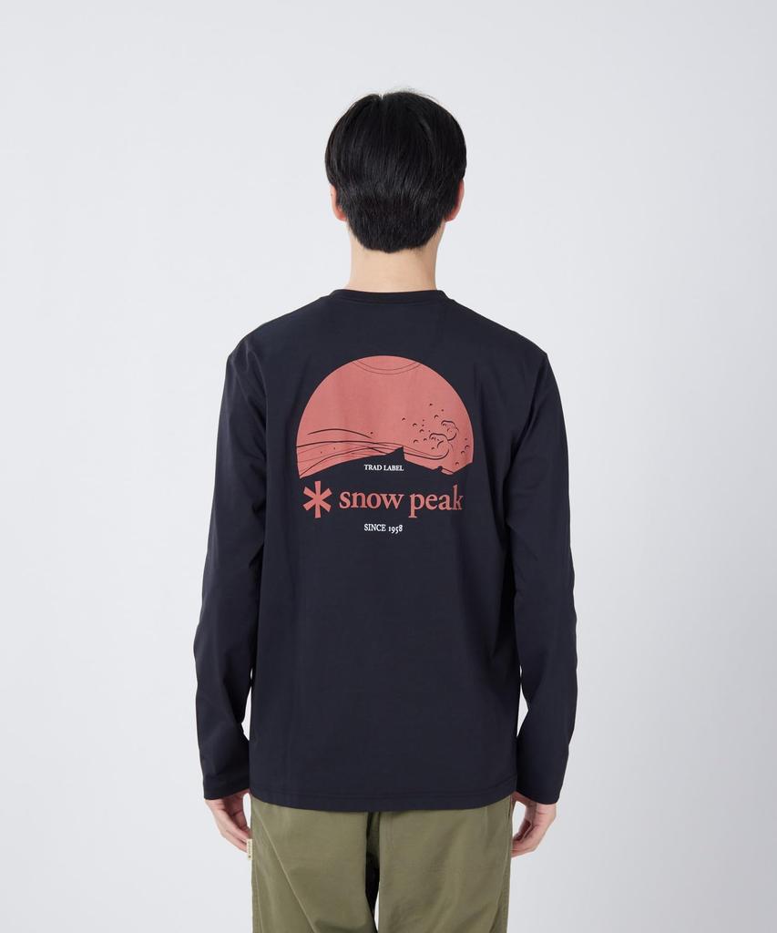 TL Sunset Plating for Men and Size M [Snow Peak] L/S T-Shirt SPTL-TS-26SU910 Long-Sleeve T-Shirt Women, White,
