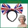Faixa de Cabelo Union Jack Estilosa Faixa de Cabelo Alice Com Laço Grande Para Homens e Mulheres Jubileu de Platina