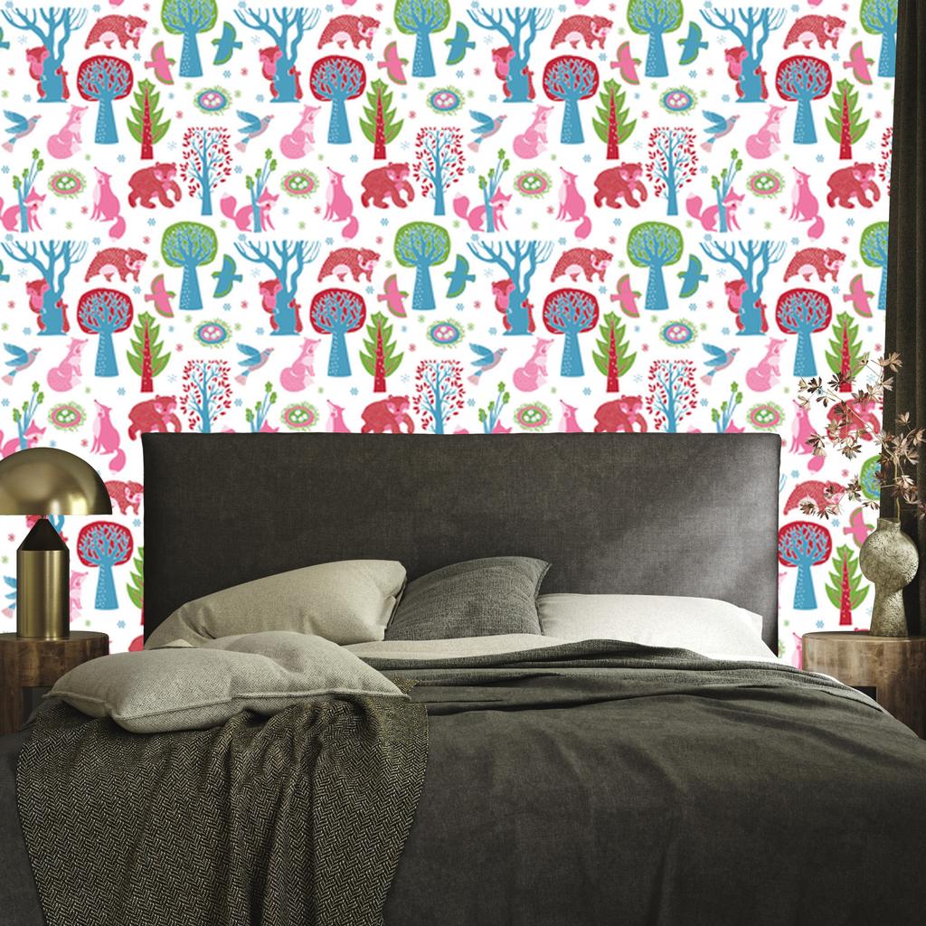 Forest Animals Wallpaper for Living Room and Bedroom 50x1000