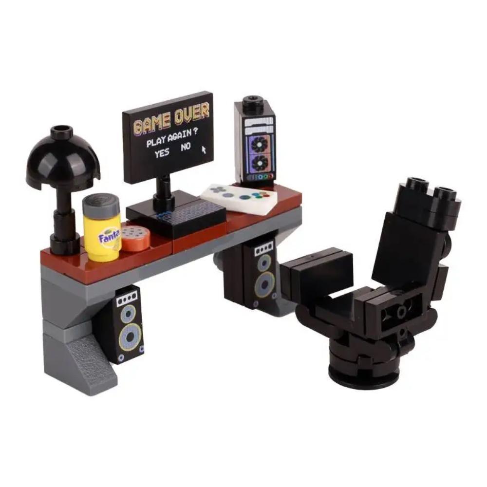 MOC City Scene Building Block Furniture TV Refrigerator Washing Machine Game Console Bed Sofa Vacuum Cleaner Mini Toy Brick K028