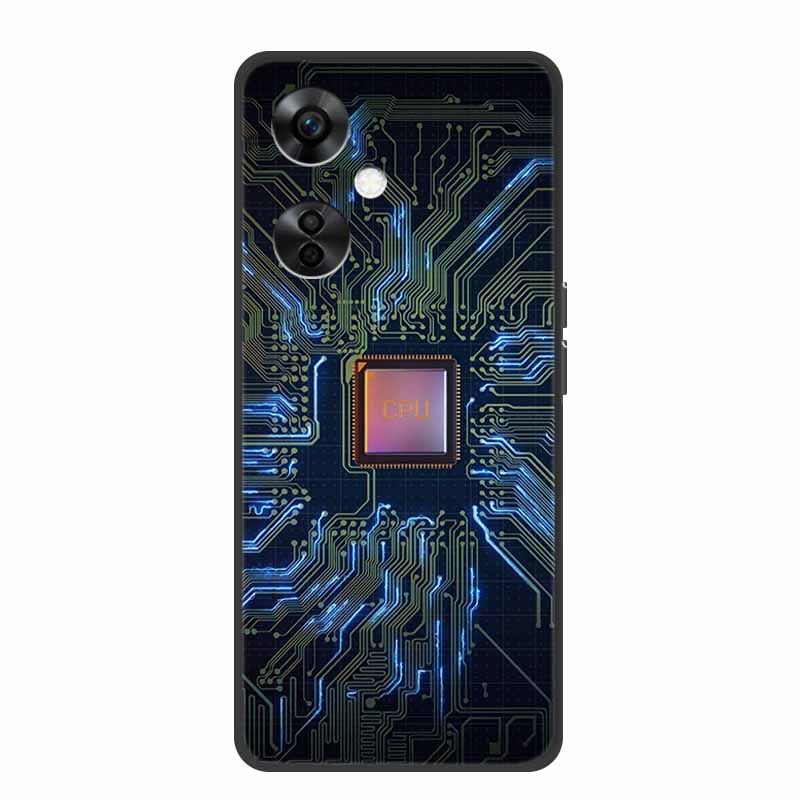 For OnePlus Nord CE 3 Lite 5G Cases Black Silicone Soft Cute Cat Rose Case For OnePlus Nord CE 3 5G Heart Lion Luxury TPU Cases