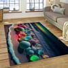 2025 New Style Colorful Pebble Rainbow Road Beach Stone Nature Carpet Rug for Living Room Bedroom Home Sofa,Non-slip Floor Mat