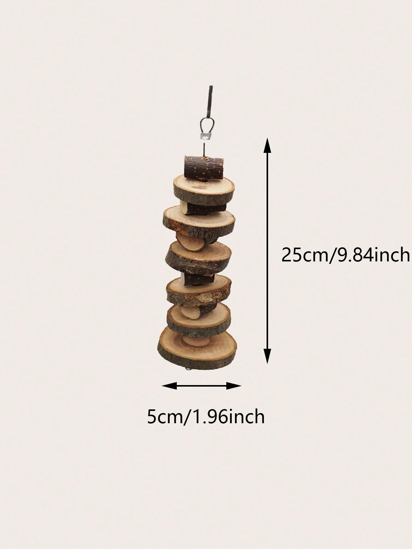 

1pc-Simple wooden apple wood chew toy rabbit, chew stick, round wood teeth grinding rope, small pet toy коричневый