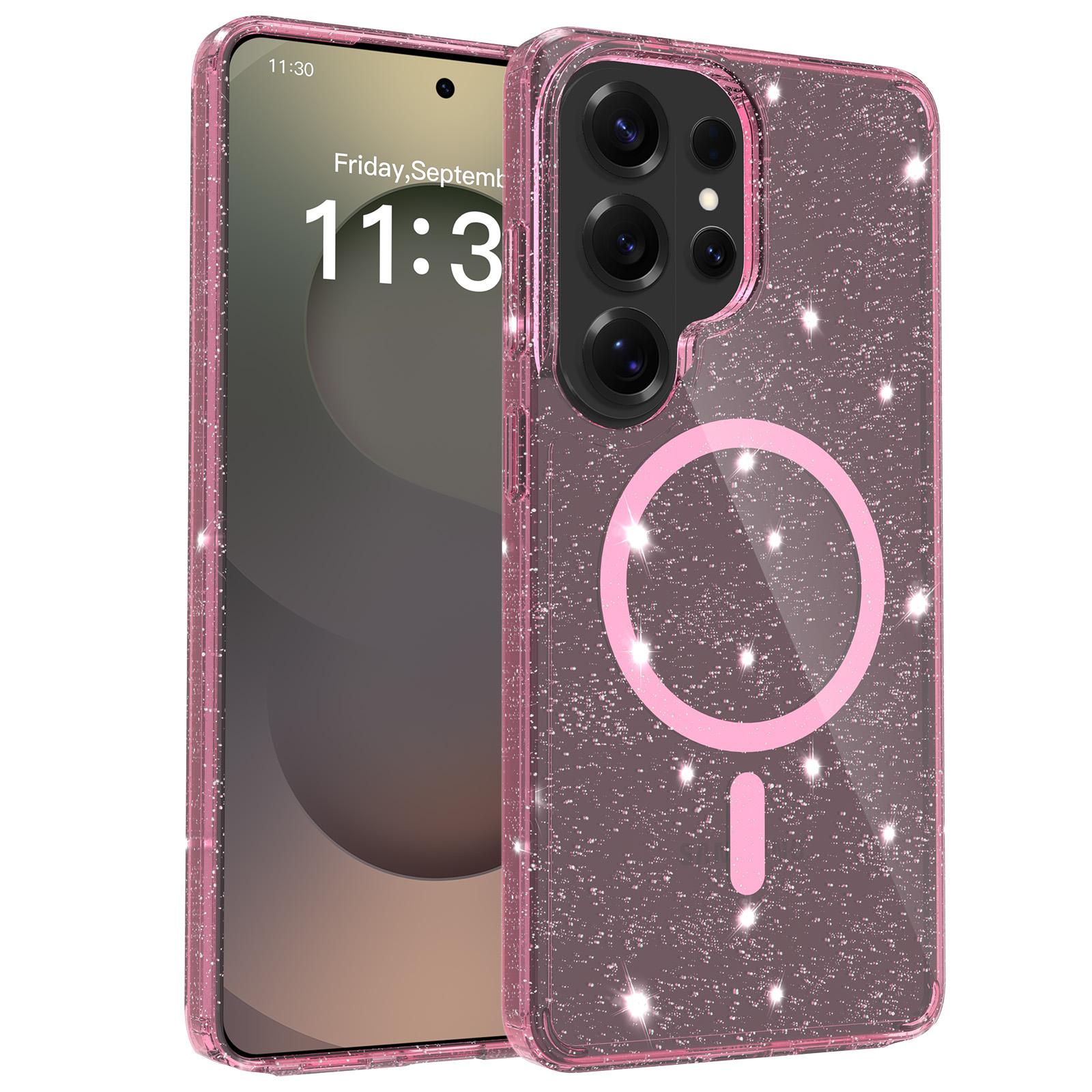 

Glitter Shockproof Magnetic Case For Samsung Galaxy S26 Ultra S26 Plus S25FE For Magsafe Transparent Hard Cover Fundas Galaxy S25 FE