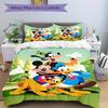 3pcs Mickey Mouse Pluto 1 Cover+2 Pillowcases, Pillow Inserts Not Included, Machine Washable, All-Season Use, Teen and Adult Rooms128
