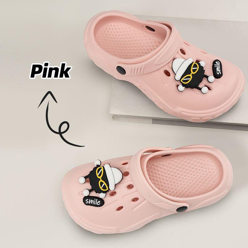 

Hole shoes boys non-slip thick soles children girls DIY decorative buckle eva material medium and older children cool slippers 40-41