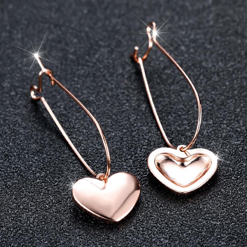 

Wish new glossy love pin earrings simple personalized earrings розового золота