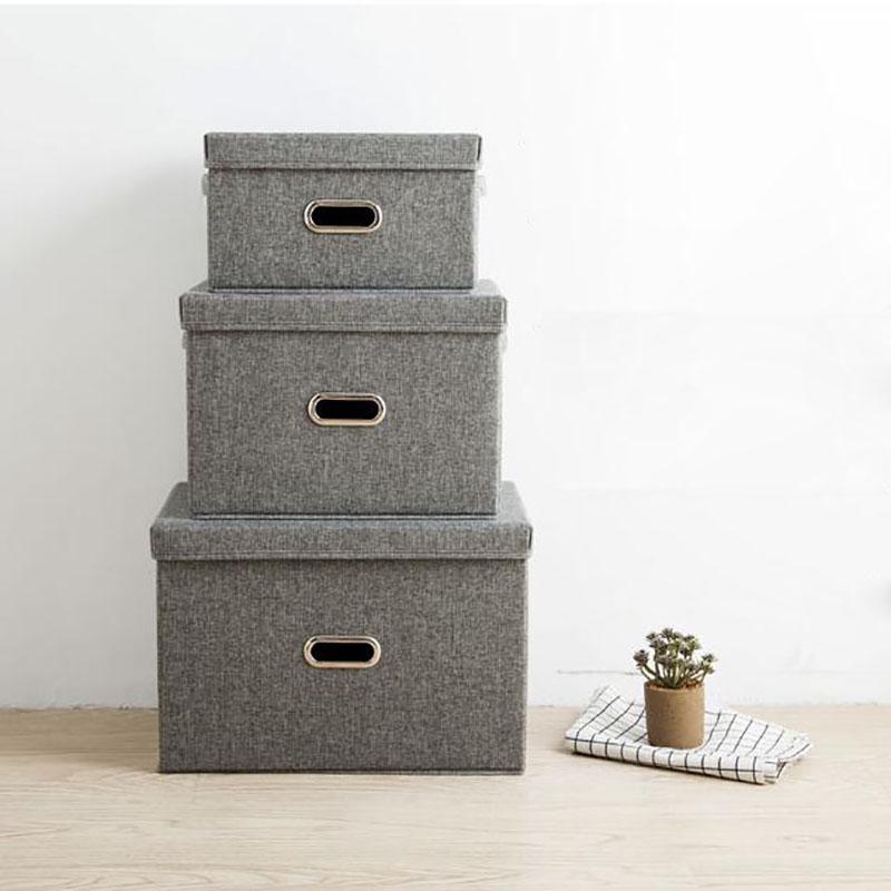 Köp Foldable Fabric Storage Bin Sundries Books Clothes Toys Storage Box