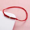 Good Luck Beads Anklet Jewelry Accessories Women's Red Rope Foot Rope Red Garnet Personality