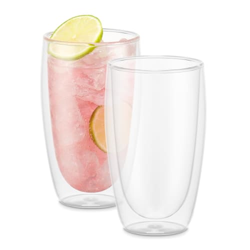 BODUM PAVINA Double-Walled Glasses, 450ml, Set of 2, Insulates Hot or Cold Drinks, Double-Walled, Heat-Resistant, Microwave, Oven, Dishwasher, and Fre