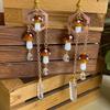 Bohemia Handmade Alloy Mushroom Drop Earrings With Transparent Crystal For Summer Style
