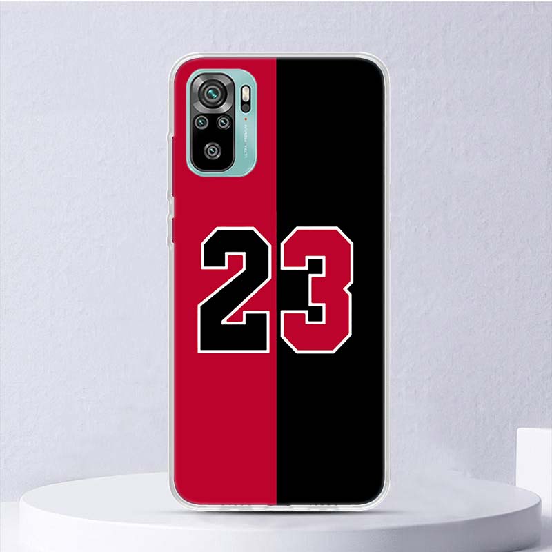 Basketball 23 24 Number Soft Case For Xiaomi Redmi Note 14 13 12S 11S 10S 12 Pro Plus Phone Cover 11 10 11E 11T Note14 Shell Coq