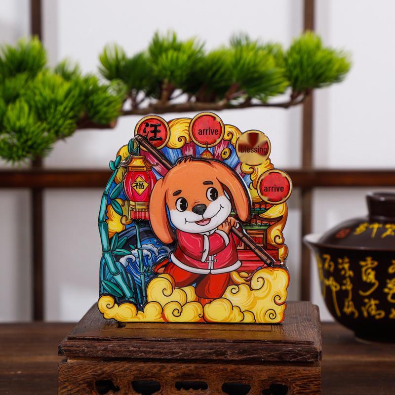 Wooden Zodiac Snake Year City Fridge Magnet Souvenir