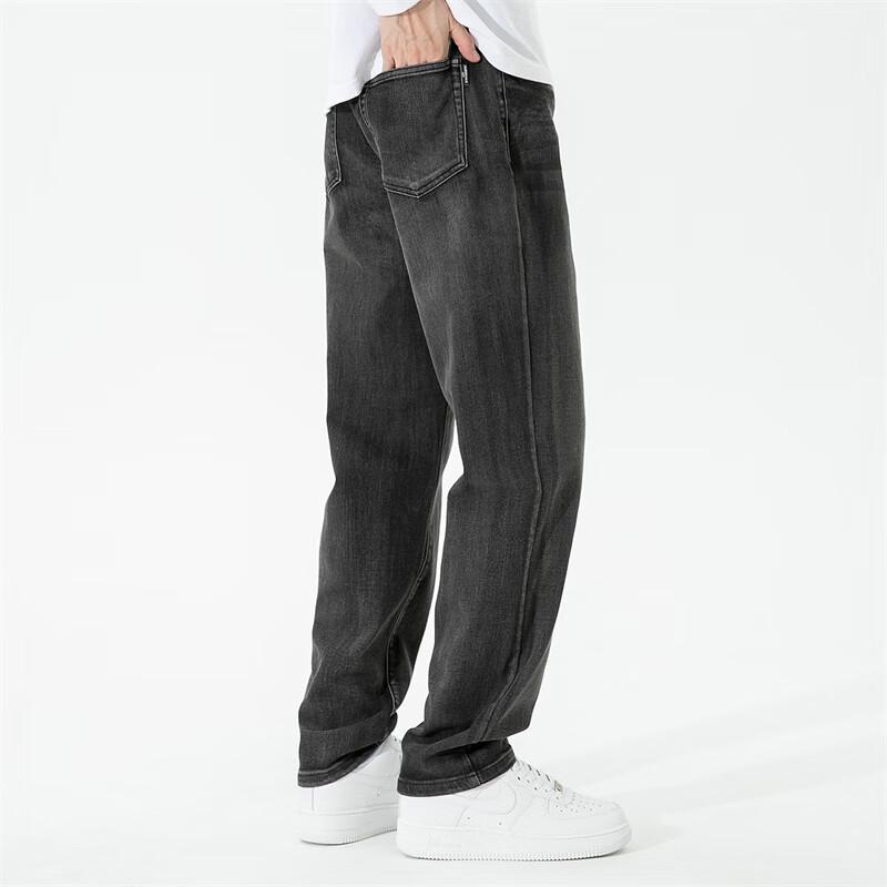 Mark Fairwhale Men's Retro Thick Straight-Leg Denim Jeans