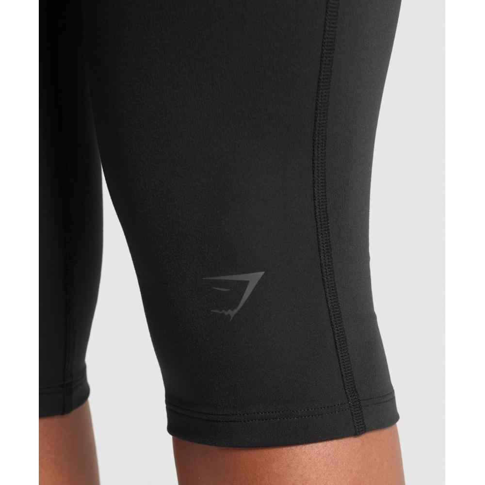 Gymshark Ruched Capri Leggings Black B9a9m Bb2j