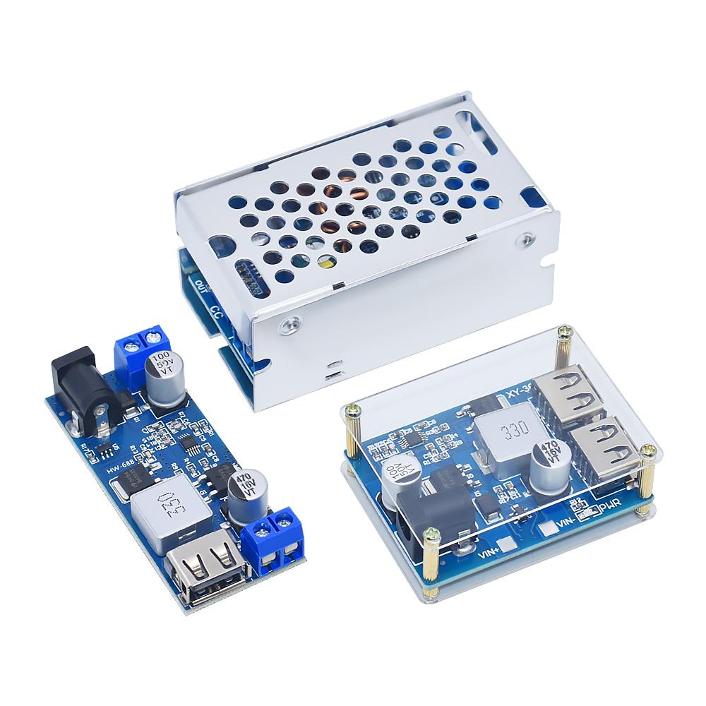 11V/11V to 1V 1A DC-DC Step down Power Supply Buck Converter Adjustable USB Charging Module for Phone Replacement of LM1196S