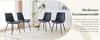4-Piece Set Modern Dining Chairs in Black with PU Cover and Metal Frame - Wide Seats with Backrest, for Dining Room, Home Office and Living Areas