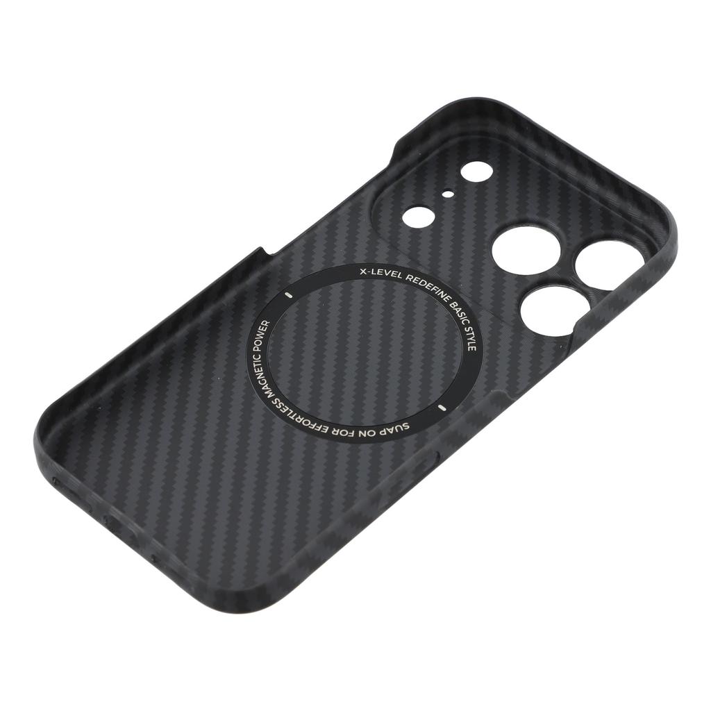 X-LEVEL For iPhone 17 Pro Magnetic Case Carbon Fiber Texture Ultra-Thin PC Hard Phone Cover