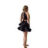  European and  women's clothing new floral neck backless short top high waist ruffle edge short skirt set