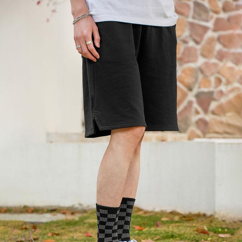 Vans Solid Color Lace-Up Sports Knit Shorts Men shorts Black VN000FR3BLK