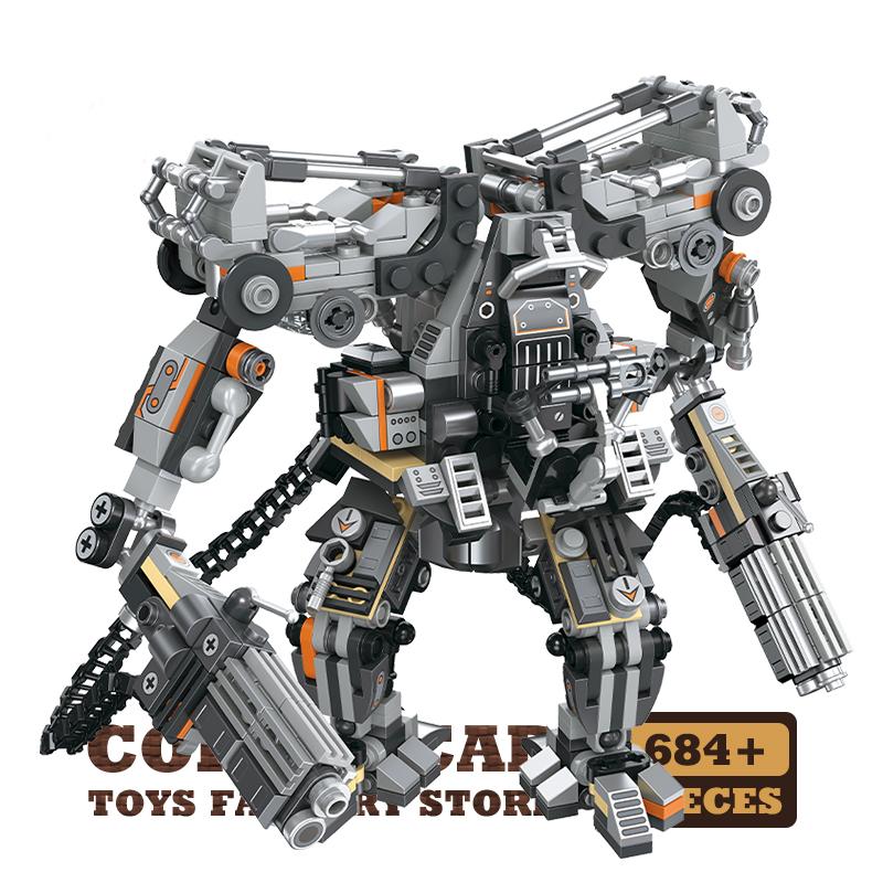 

Sci-Fi Mech Warrior MOC Bricks Playthings Battle Mecha Suit Model Movie Armor Robot Construction Blocks Action Figures Gifts designed for Kid Adult
