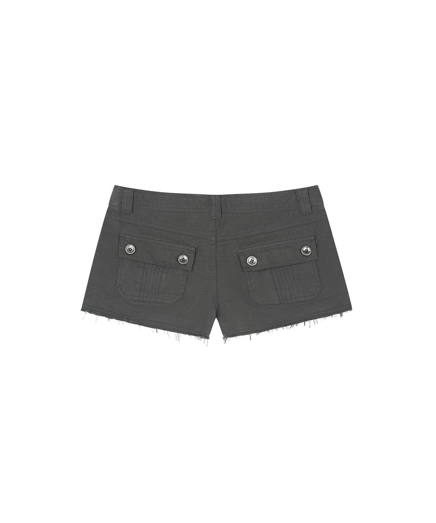 SANDRIC Distressed Short Pants_Charcoal