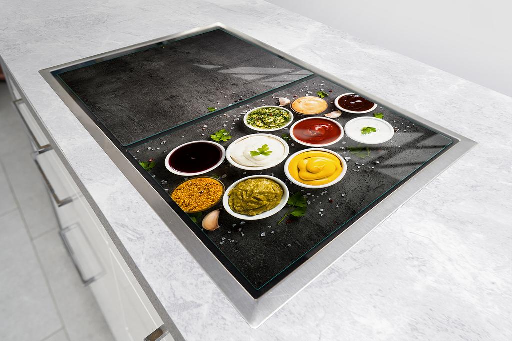 Glass protective plate for the stove 2x45x52 Kitchen