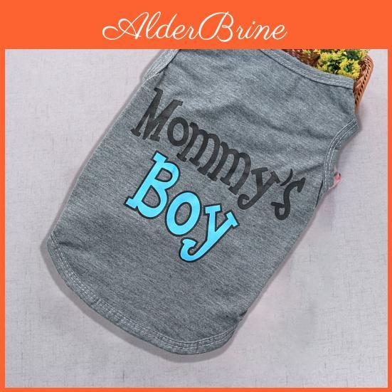 Shirt Letter Printing Pet Comfortable Sleeveless Puppy Vest For Spring Summer