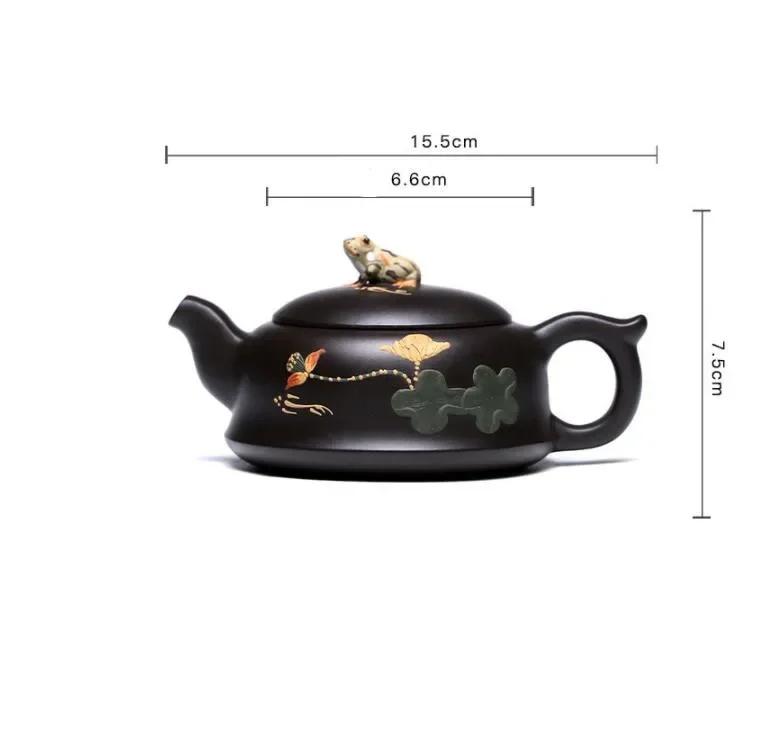 

250ml Retro Yixing Teapot Purple Clay Xishi Pot Household Handmade Shape Pot Kettle Home Drinkware Dahongpao Oolong Tea Tea Set