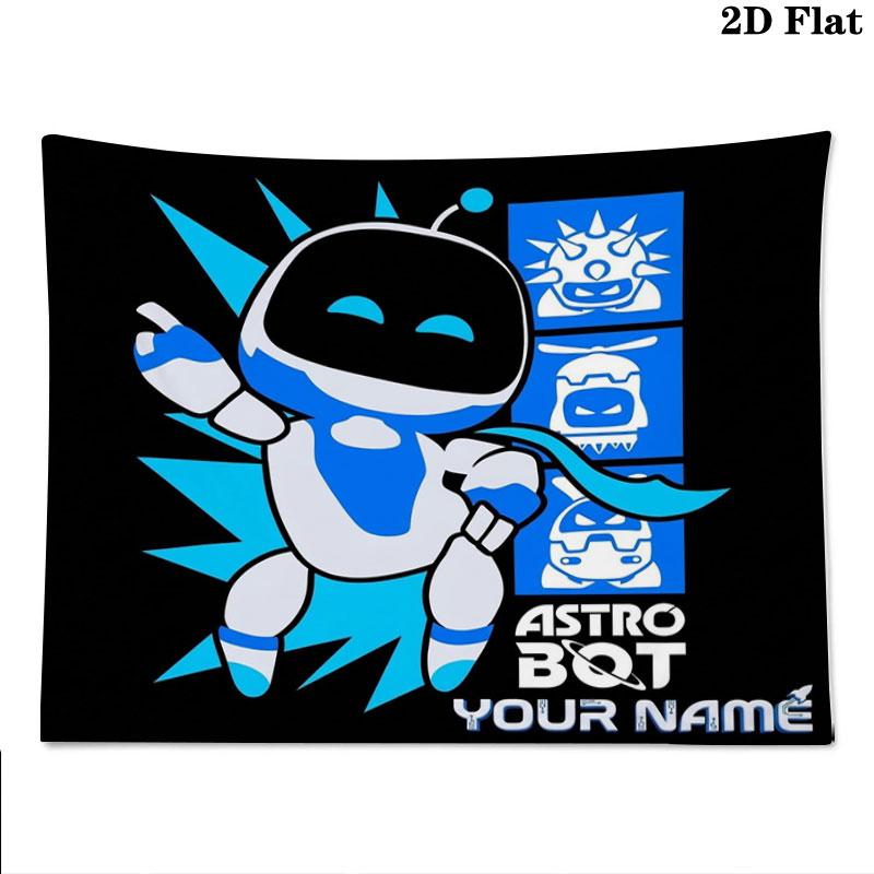 ASTRO BOT Custom Name Wall Tapestry Aesthetic Wall Hanging Printed Fabric Blanket Decorative Tapestries for Bedroom Living Room Home Decor