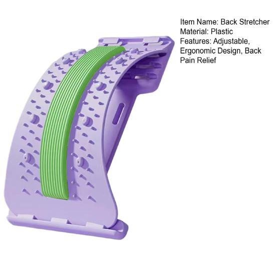 Back Stretcher Waist Trainer Adjustable Spine Decompressor Lower Back Pain Relief Massager Lumbar Back Cracker Board Stretching Device