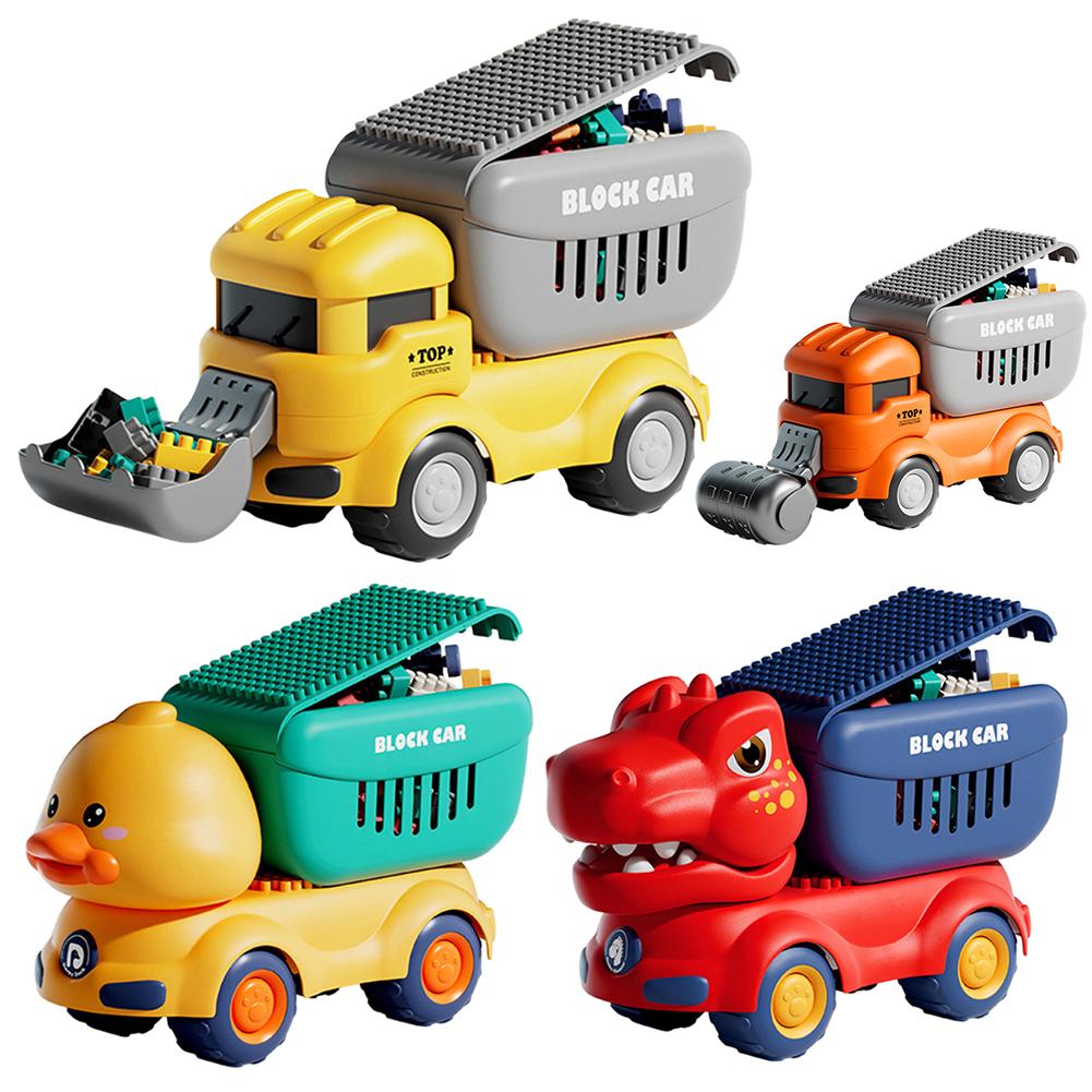 

STEM Preschool Magnet Toys 124Pcs Magnetic Building Blocks Build Your Own Toy Cars Birthday Gift Dinosaur Car Toys for Boy Girl