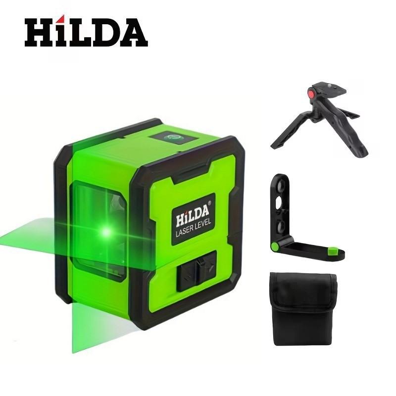 Mini 2-Line Green Laser Level - High Precision Floor-Mounted Projector