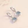 New Exquisite Square Bag Earrings, Ear Buckles, European and American Style Jewelry, Full of Diamond Earrings and Earrings.